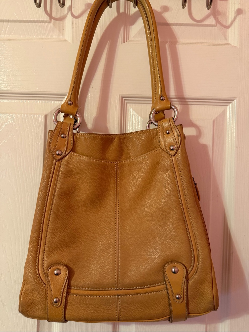 Sophia Caperelli Caramel Tan Leather Shoulder Bag